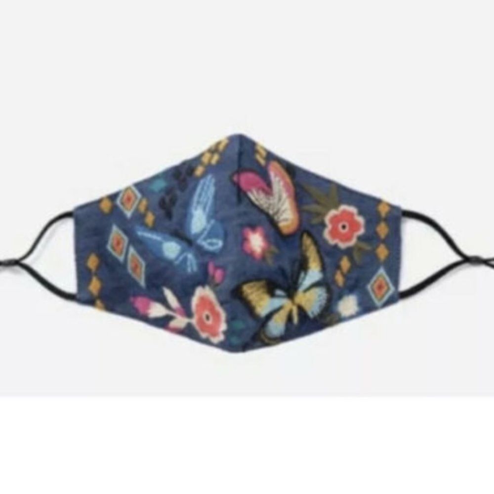 AUTHENTIC SEALED JOHNNY WAS EMBROIDERED FACE MASK WITH FILTER POCKET - NEW